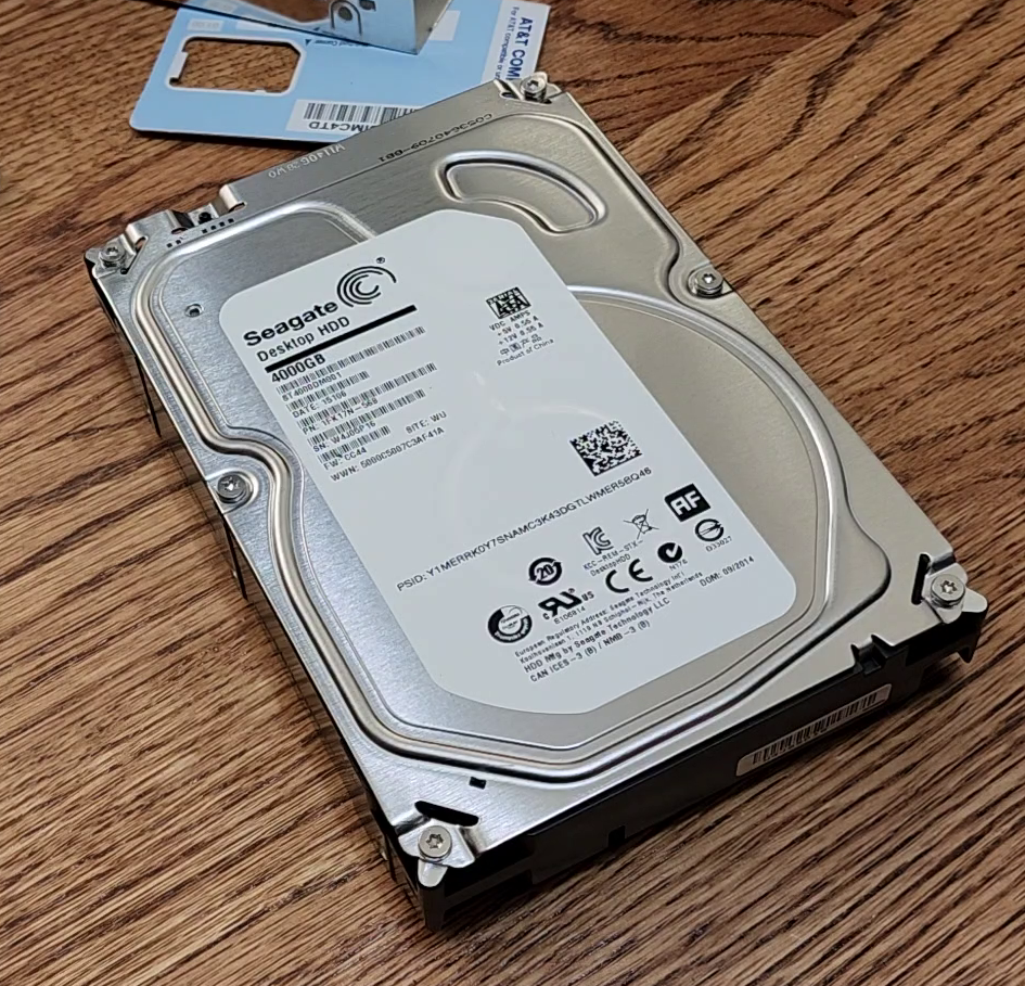 photo of the drive removed after you dismantle a seagate backup plus desktop drive