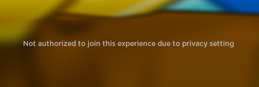 screenshot showing "Not Authorized to Join This Experience" message